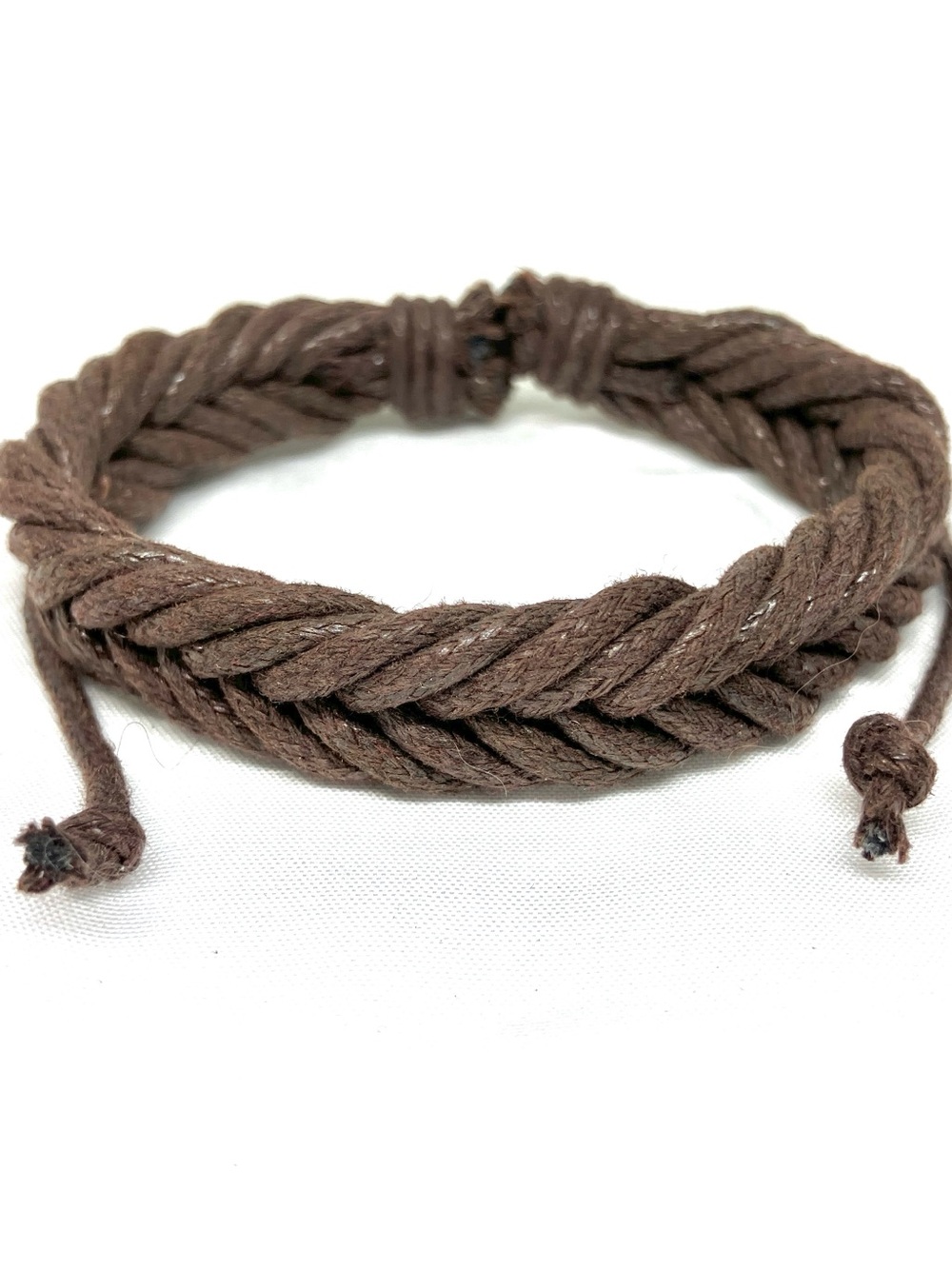 Handmade braided hemp Bracelet - Dark Brown